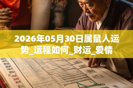 2026年05月30日属鼠人运势_运程如何_财运_爱情 2026年05月30日属鼠人运势_运程如何_财运_爱情