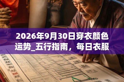 2026年9月30日穿衣颜色运势_五行指南，每日衣服颜色幸运色