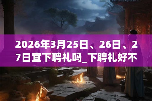 2026年3月25日、26日、27日宜下聘礼吗_下聘礼好不好 2026年3月25日、26日、27日宜下聘礼吗_下聘礼好不好