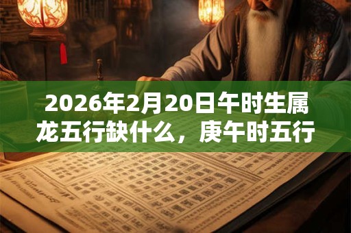2026年2月20日午时生属龙五行缺什么,庚午时五行缺什么 2026年2月20日午时生属龙五行缺什么,庚午时五行缺什么