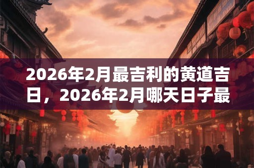 2026年2月最吉利的黄道吉日,2026年2月哪天日子最好? 2026年2月最吉利的黄道吉日,2026年2月哪天日子最好?