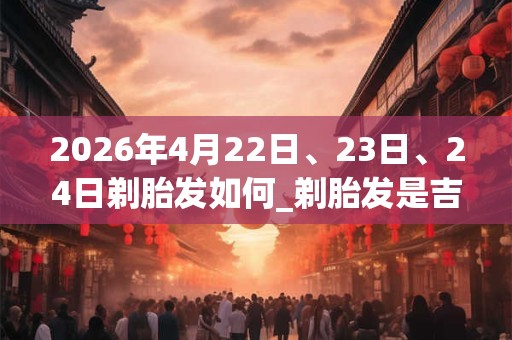 2026年4月22日、23日、24日剃胎发如何_剃胎发是吉日吗