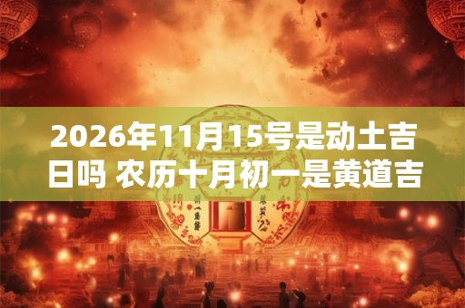 2026年11月15号是动土吉日吗 农历十月初一是黄道吉日吗 2026年11月15号是动土吉日吗 农历十月初一是黄道吉日吗