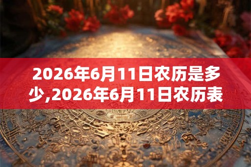 2026年6月11日农历是多少,2026年6月11日农历表
