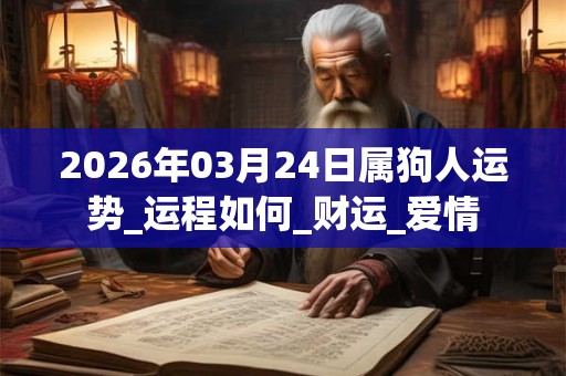2026年03月24日属狗人运势_运程如何_财运_爱情 2026年03月24日属狗人运势_运程如何_财运_爱情