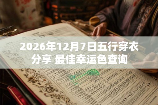 2026年12月7日五行穿衣分享 最佳幸运色查询