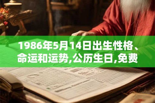 1986年5月14日出生性格、命运和运势,公历生日,免费算命