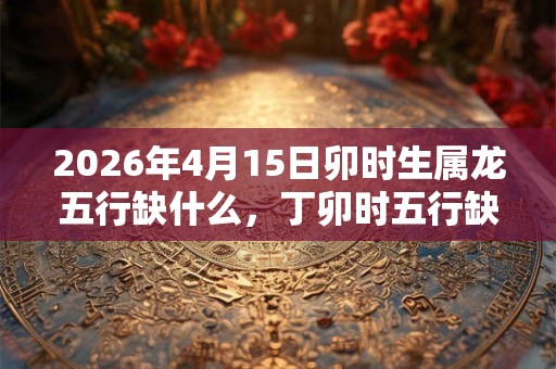 2026年4月15日卯时生属龙五行缺什么,丁卯时五行缺什么 2026年4月15日卯时生属龙五行缺什么,丁卯时五行缺什么