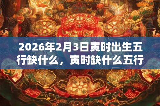 2026年2月3日寅时出生五行缺什么,寅时缺什么五行 2026年2月3日寅时出生五行缺什么,寅时缺什么五行