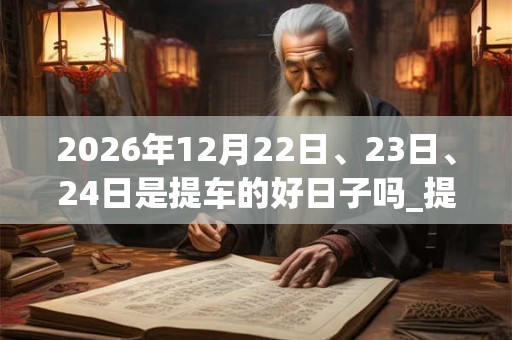 2026年12月22日、23日、24日是提车的好日子吗_提车可以吗