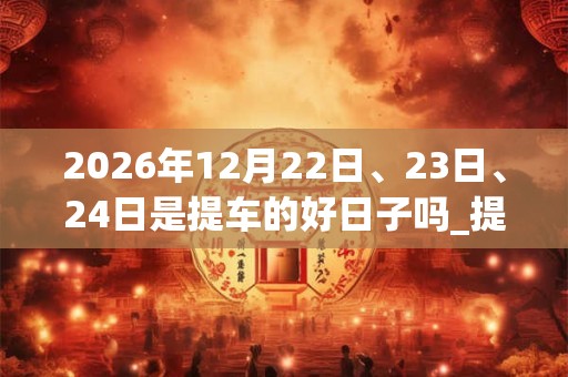 2026年12月22日、23日、24日是提车的好日子吗_提车可以吗