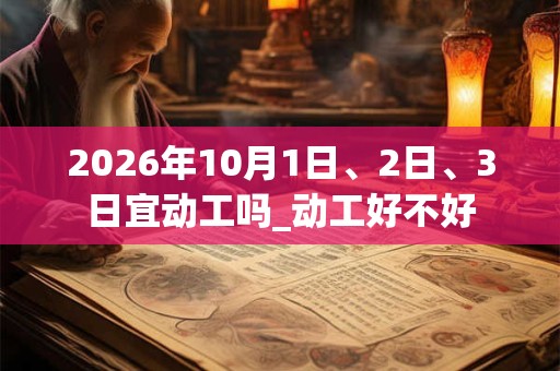 2026年10月1日、2日、3日宜动工吗_动工好不好 2026年10月1日、2日、3日宜动工吗_动工好不好