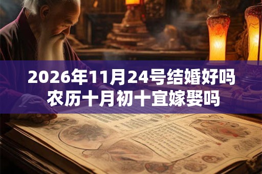 2026年11月24号结婚好吗 农历十月初十宜嫁娶吗