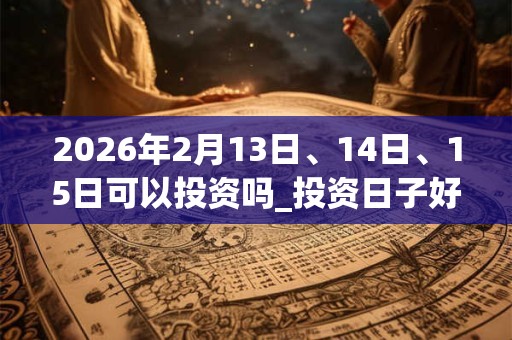 2026年2月13日、14日、15日可以投资吗_投资日子好吗 2026年2月13日、14日、15日可以投资吗_投资日子好吗