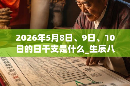 2026年5月8日、9日、10日的日干支是什么_生辰八字