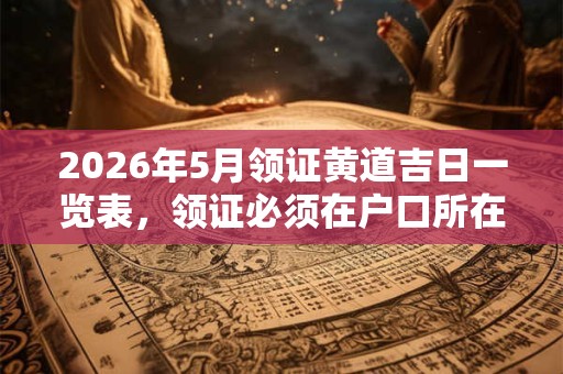 2026年5月领证黄道吉日一览表，领证必须在户口所在地吗？