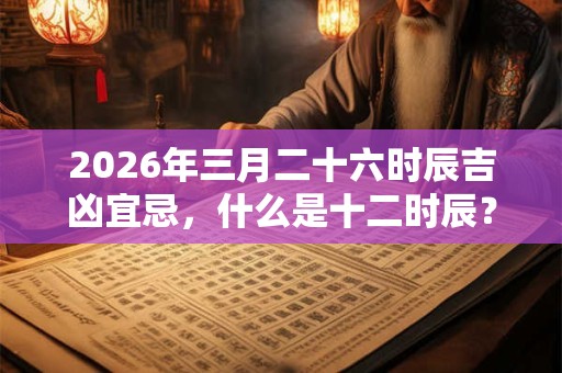 2026年三月二十六时辰吉凶宜忌，什么是十二时辰？