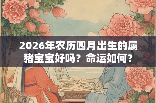 2026年农历四月出生的属猪宝宝好吗?命运如何? 2026年农历四月出生的属猪宝宝好吗?命运如何?