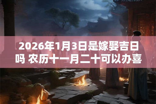 2026年1月3日是嫁娶吉日吗 农历十一月二十可以办喜酒吗 2026年1月3日是嫁娶吉日吗 农历十一月二十可以办喜酒吗