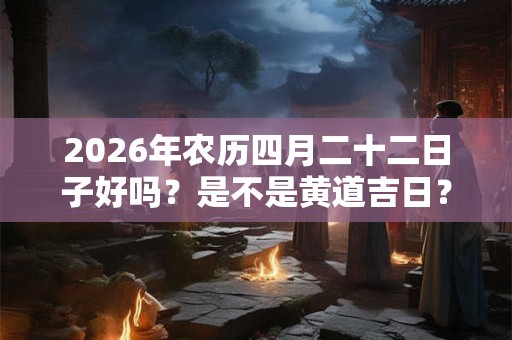 2026年农历四月二十二日子好吗？是不是黄道吉日？