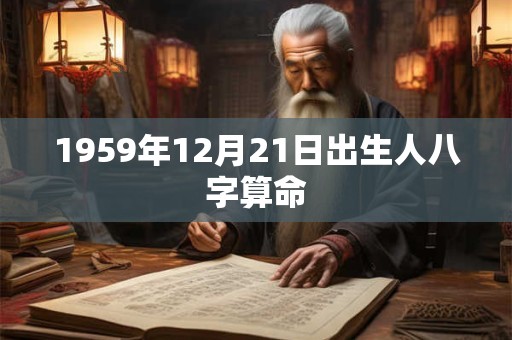 1959年12月21日出生人八字算命 1959年12月21日出生人八字算命