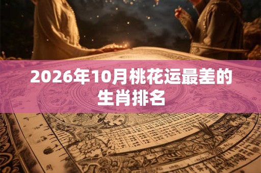 2026年10月桃花运最差的生肖排名 2026年10月桃花运最差的生肖排名