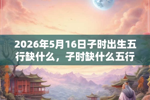 2026年5月16日子时出生五行缺什么，子时缺什么五行
