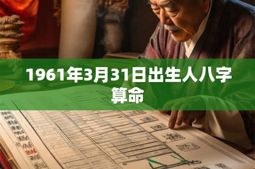1961年3月31日出生人八字算命 1961年3月31日出生人八字算命