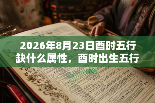 2026年8月23日酉时五行缺什么属性,酉时出生五行缺什么 2026年8月23日酉时五行缺什么属性,酉时出生五行缺什么