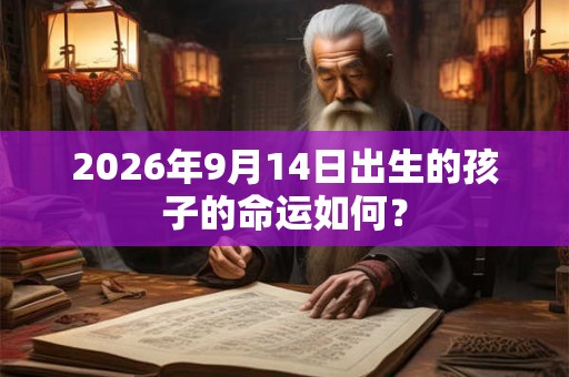 2026年9月14日出生的孩子的命运如何? 2026年9月14日出生的孩子的命运如何?