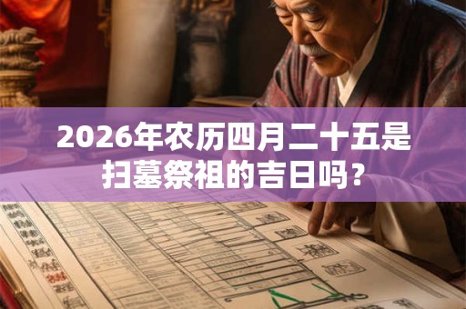2026年农历四月二十五是扫墓祭祖的吉日吗？