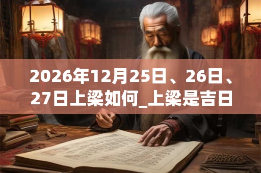 2026年12月25日、26日、27日上梁如何_上梁是吉日吗 2026年12月25日、26日、27日上梁如何_上梁是吉日吗