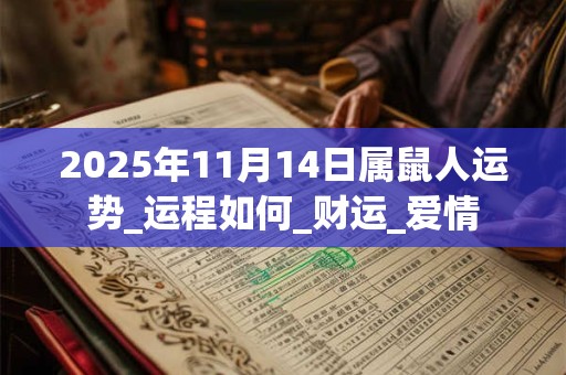 2025年11月14日属鼠人运势_运程如何_财运_爱情