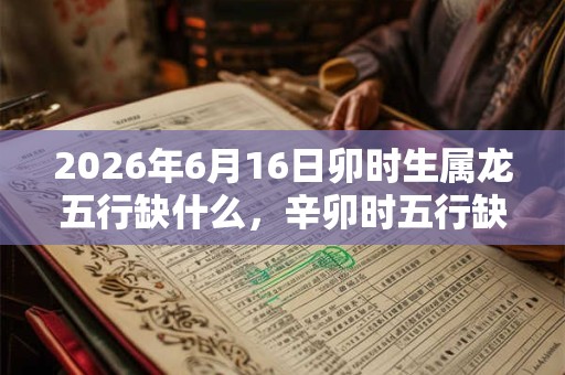 2026年6月16日卯时生属龙五行缺什么,辛卯时五行缺什么 2026年6月16日卯时生属龙五行缺什么,辛卯时五行缺什么