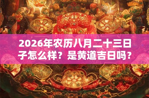 2026年农历八月二十三日子怎么样?是黄道吉日吗? 2026年农历八月二十三日子怎么样?是黄道吉日吗?