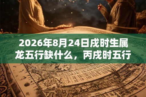 2026年8月24日戌时生属龙五行缺什么，丙戌时五行缺什么