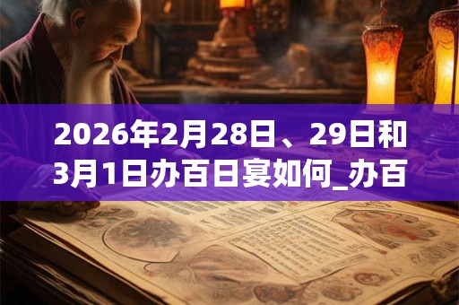 2026年2月28日、29日和3月1日办百日宴如何_办百日宴是吉日吗 2026年2月28日、29日和3月1日办百日宴如何_办百日宴是吉日吗