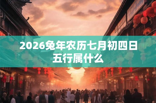 2026兔年农历七月初四日五行属什么