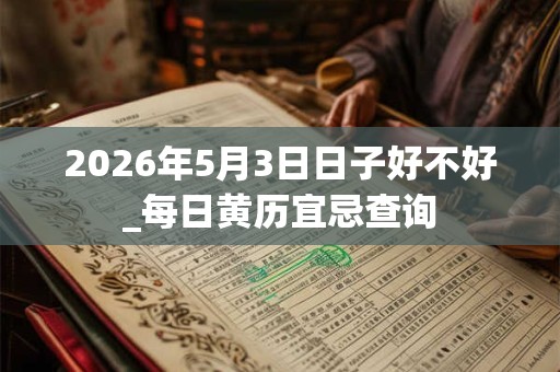 2026年5月3日日子好不好_每日黄历宜忌查询