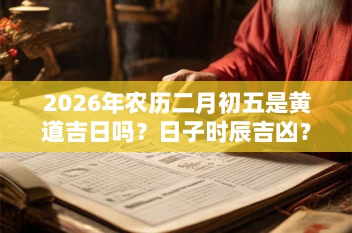 2026年农历二月初五是黄道吉日吗?日子时辰吉凶? 2026年农历二月初五是黄道吉日吗?日子时辰吉凶?