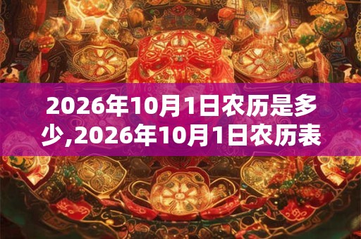 2026年10月1日农历是多少,2026年10月1日农历表 2026年10月1日农历是多少,2026年10月1日农历表