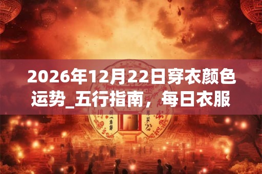 2026年12月22日穿衣颜色运势_五行指南，每日衣服颜色幸运色