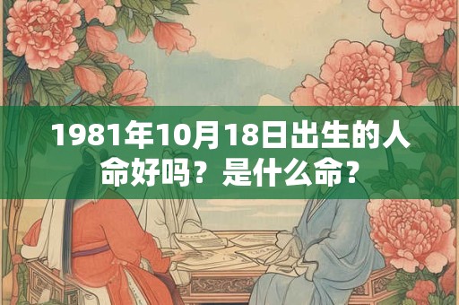 1981年10月18日出生的人命好吗？是什么命？