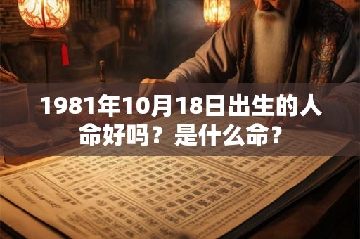 1981年10月18日出生的人命好吗？是什么命？