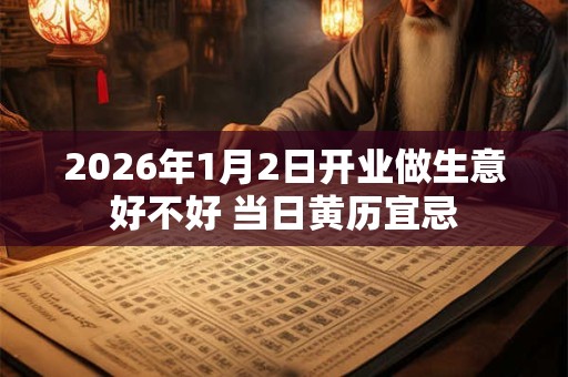 2026年1月2日开业做生意好不好 当日黄历宜忌