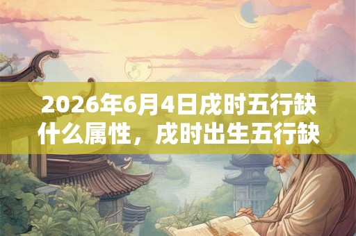 2026年6月4日戌时五行缺什么属性，戌时出生五行缺什么