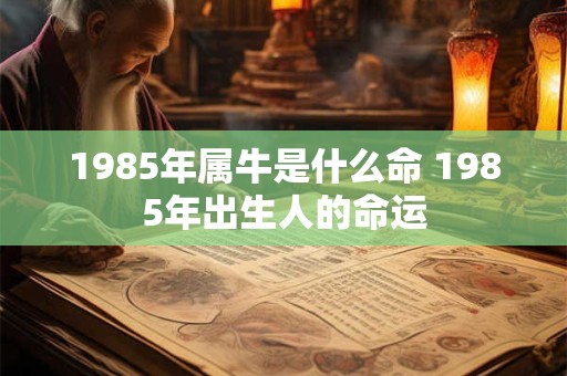 1985年属牛是什么命 1985年出生人的命运 1985年属牛是什么命 1985年出生人的命运