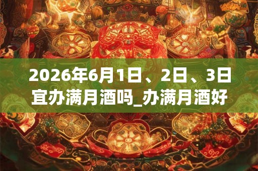 2026年6月1日、2日、3日宜办满月酒吗_办满月酒好不好 2026年6月1日、2日、3日宜办满月酒吗_办满月酒好不好