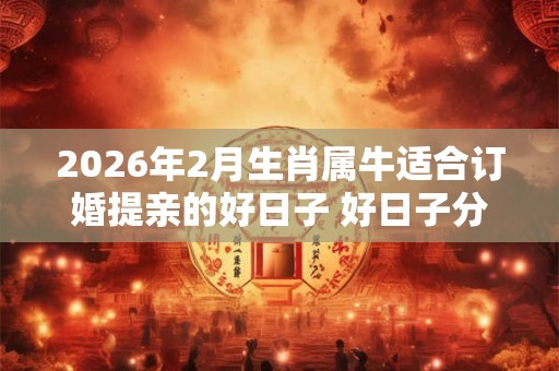 2026年2月生肖属牛适合订婚提亲的好日子 好日子分析