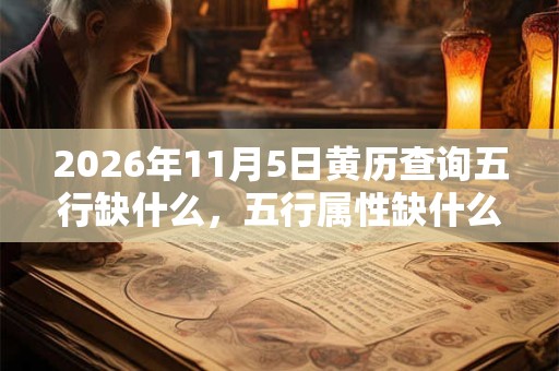 2026年11月5日黄历查询五行缺什么,五行属性缺什么 2026年11月5日黄历查询五行缺什么,五行属性缺什么